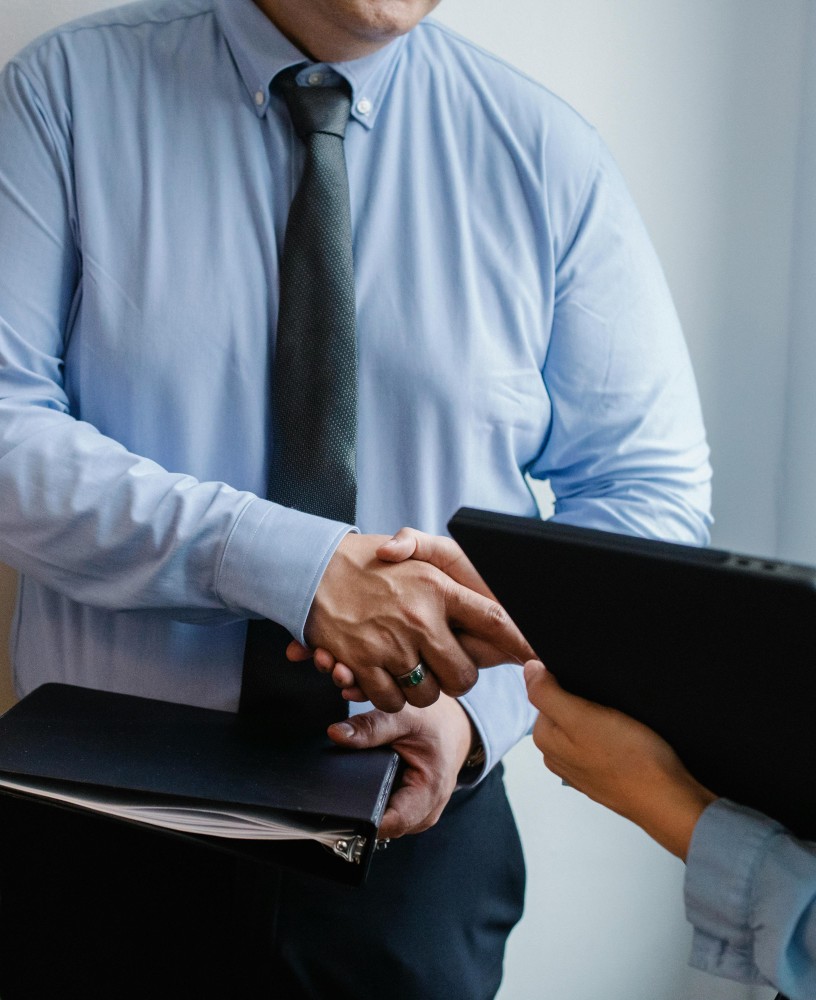 End of Interview Handshake